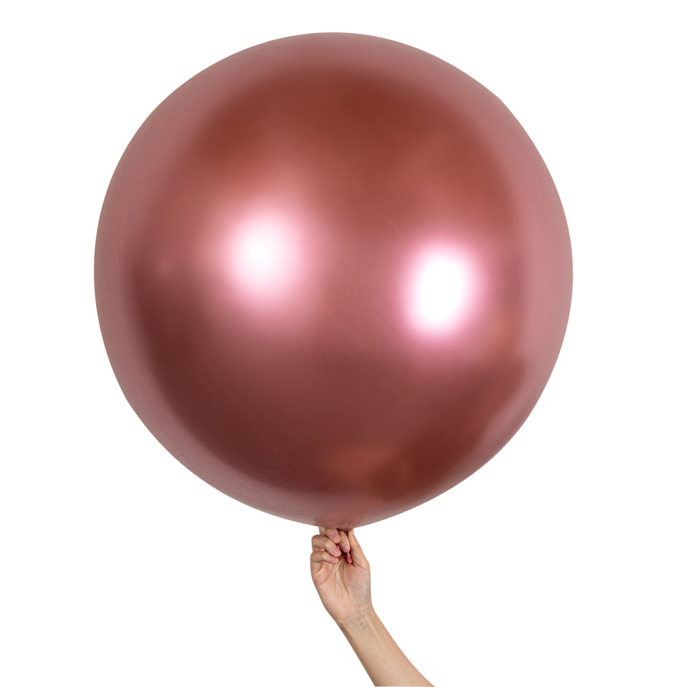 Balloonify Metallic Pink Latex Balloon - 36" - 10 count box