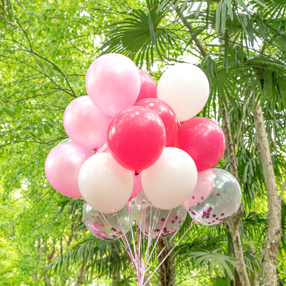 Balloonify Pink Confetti Balloon Set - 20 Pieces - 1 count box