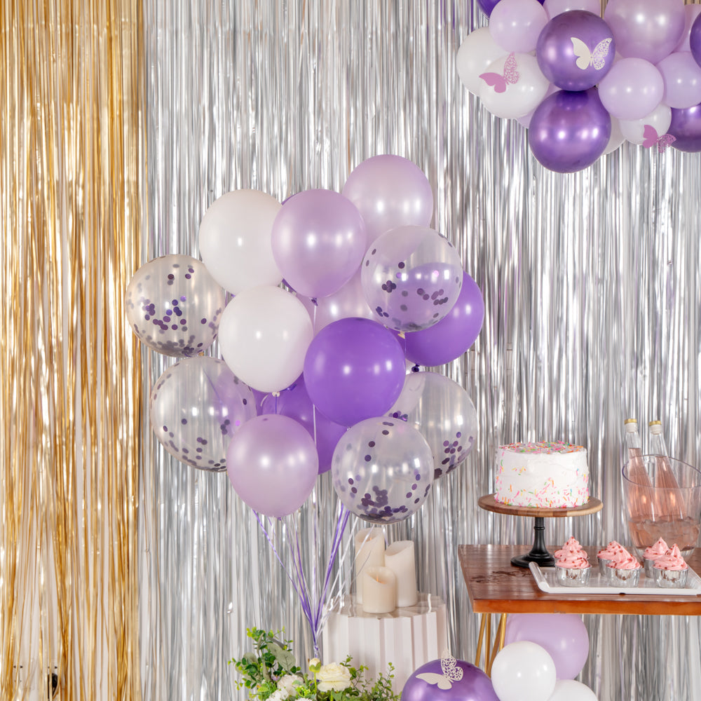 Balloonify Purple Confetti Balloon Set - 20 Pieces - 1 count box