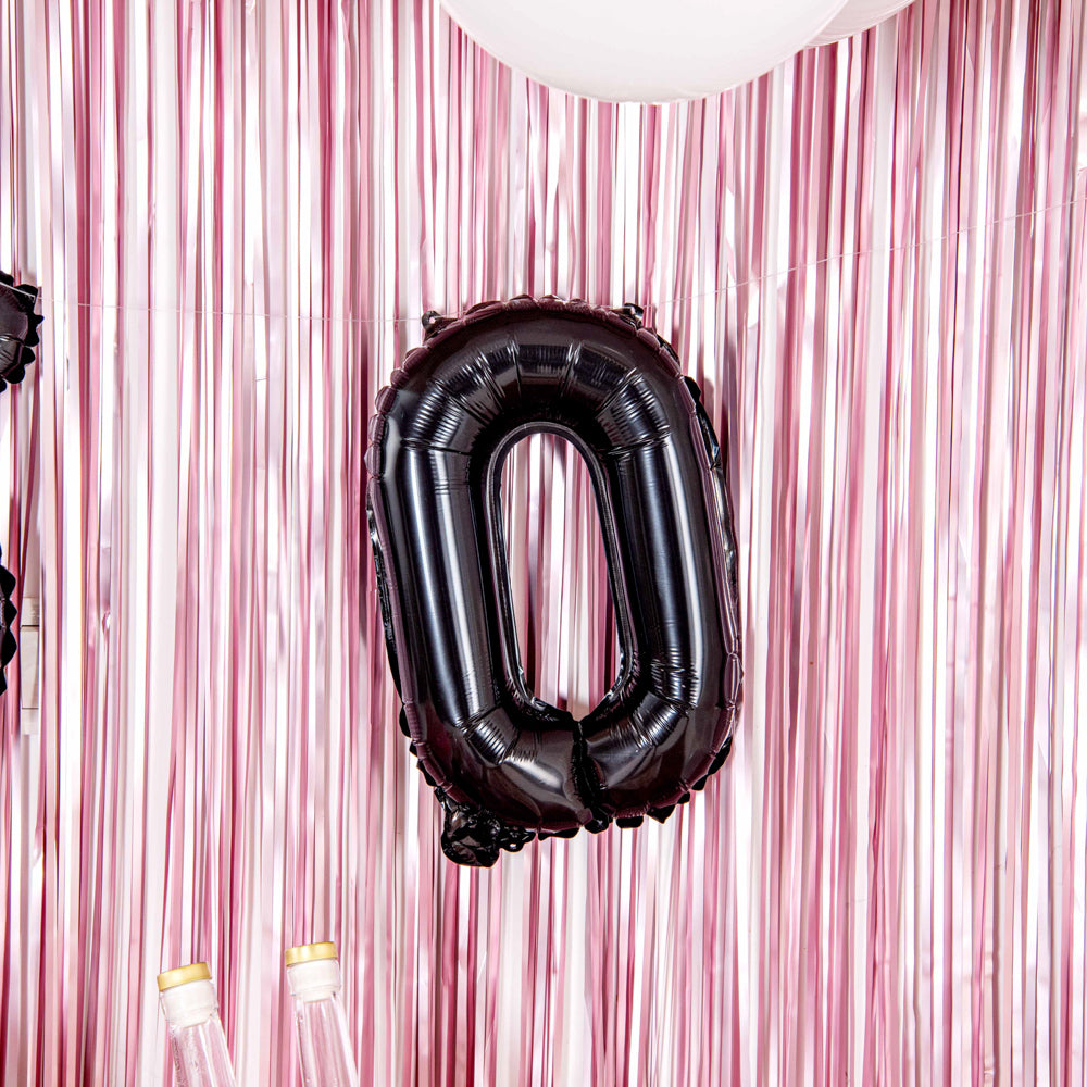 Balloonify Black Mylar Number 0 Balloon - 16" - 1 count box