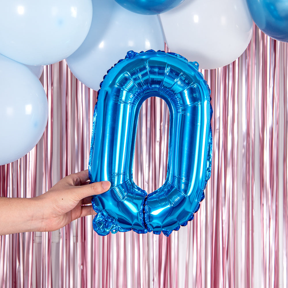 Balloonify Blue Mylar Number 0 Balloon - 16" - 1 count box