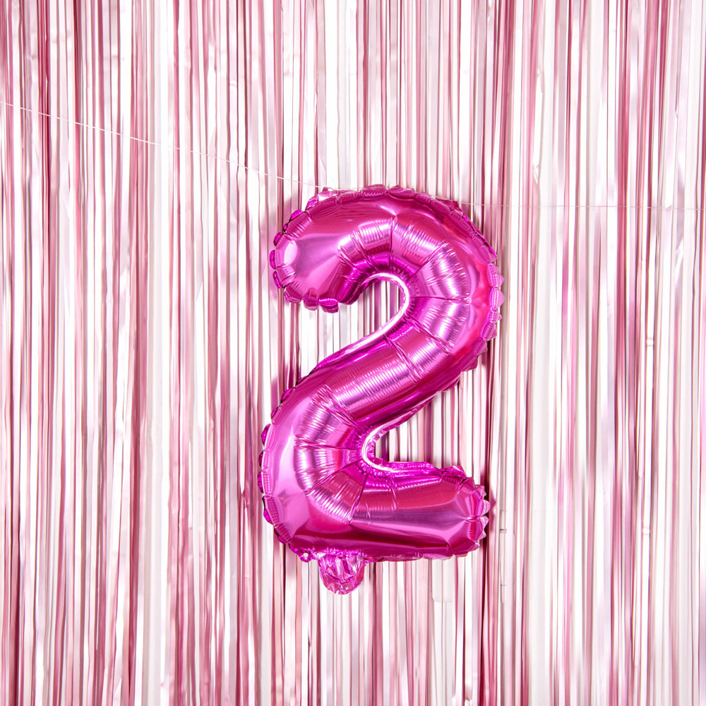 Balloonify Pink Mylar Number 2 Balloon - 16" - 1 count box