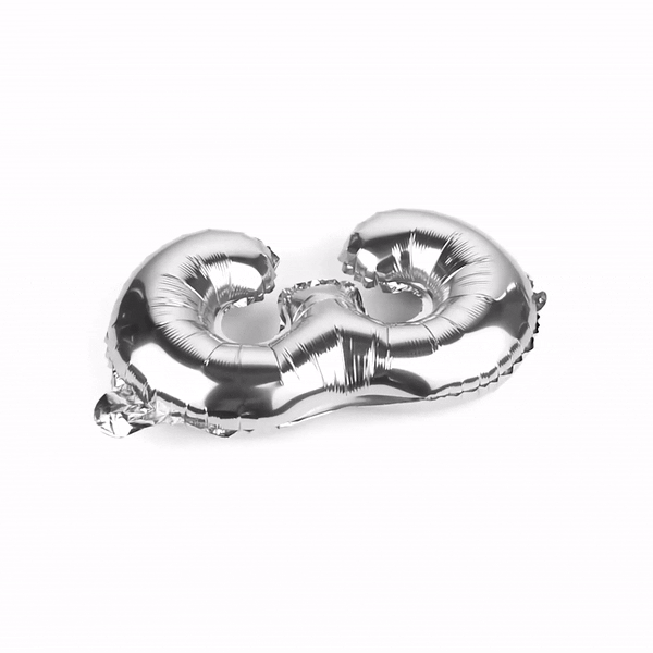 Balloonify Silver Mylar Number 3 Balloon - 16" - 1 count box