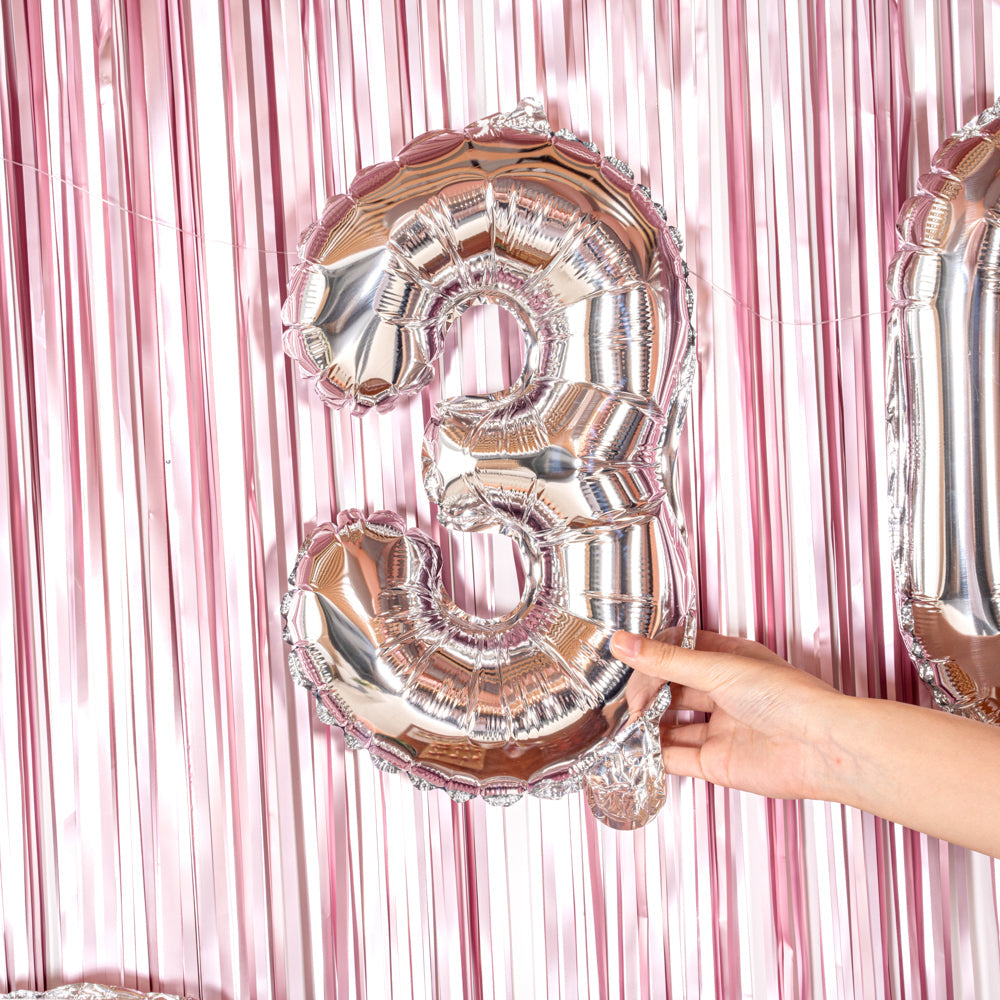 Balloonify Silver Mylar Number 3 Balloon - 16" - 1 count box