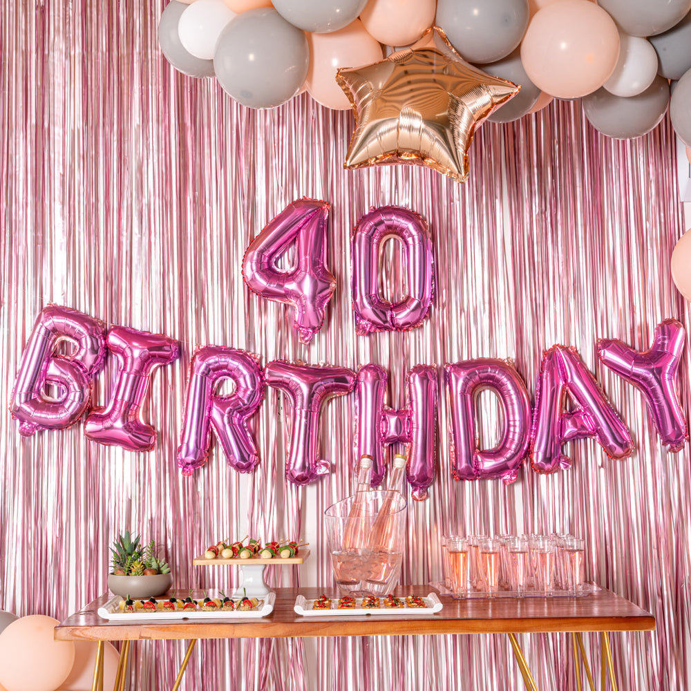 Balloonify Pink Mylar Number 4 Balloon - 16" - 1 count box