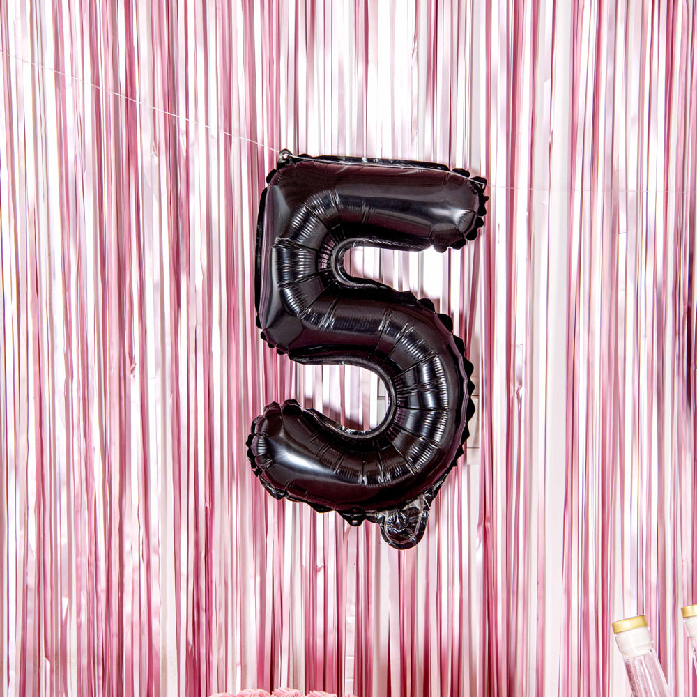 Balloonify Black Mylar Number 5 Balloon - 16" - 1 count box