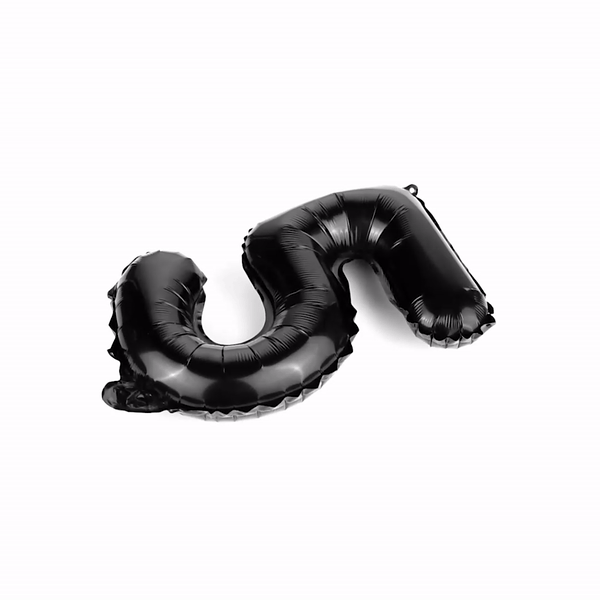 Balloonify Black Mylar Number 5 Balloon - 16" - 1 count box