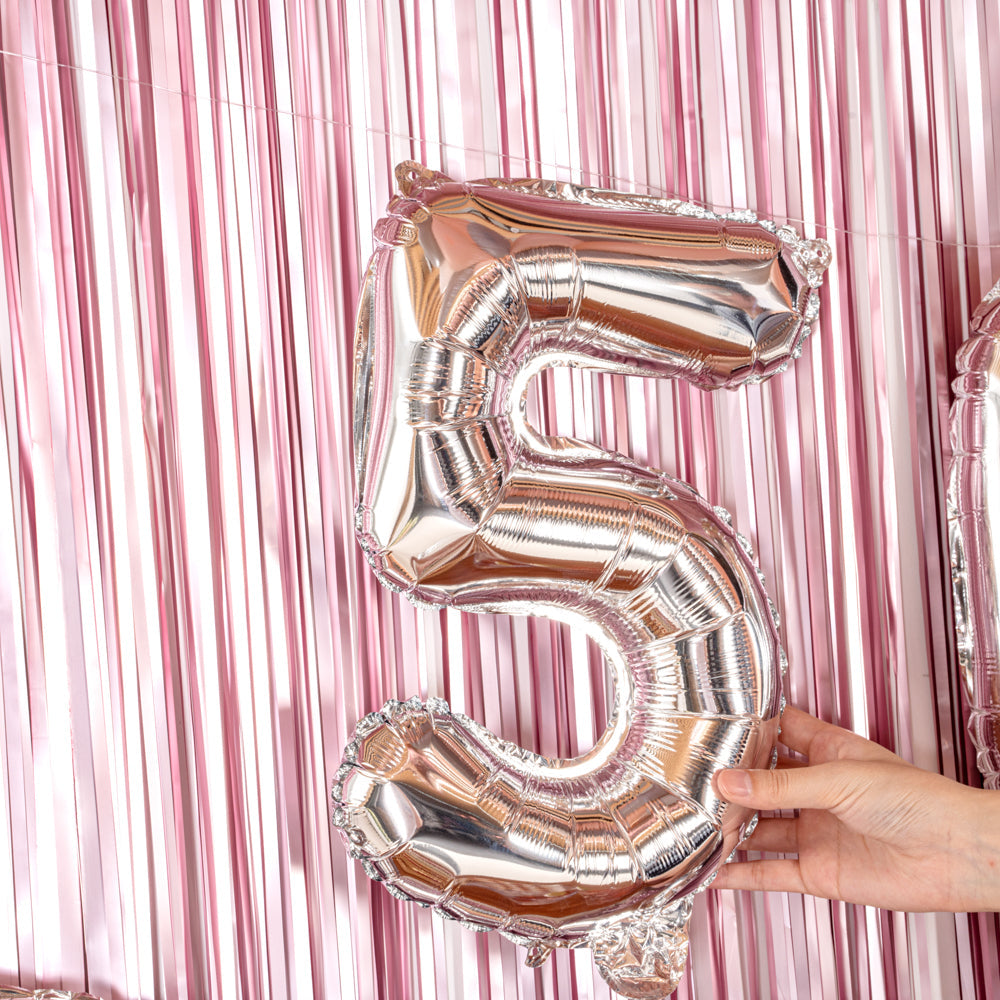 Balloonify Silver Mylar Number 5 Balloon - 16" - 1 count box