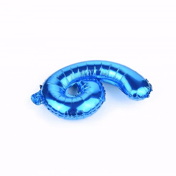 Balloonify Blue Mylar Number 6 Balloon - 16" - 1 count box