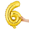 Balloonify Gold Mylar Number 6 Balloon - 16" - 1 count box