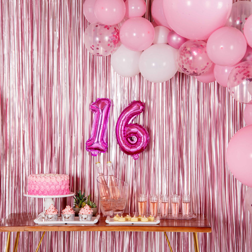 Balloonify Pink Mylar Number 6 Balloon - 16" - 1 count box