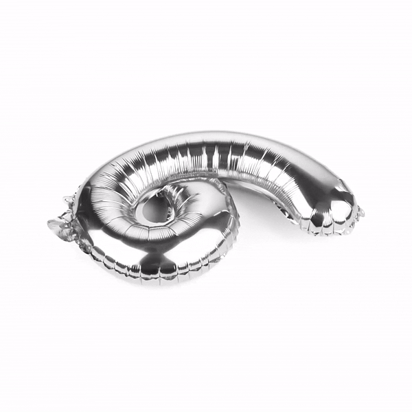 Balloonify Silver Mylar Number 6 Balloon - 16" - 1 count box