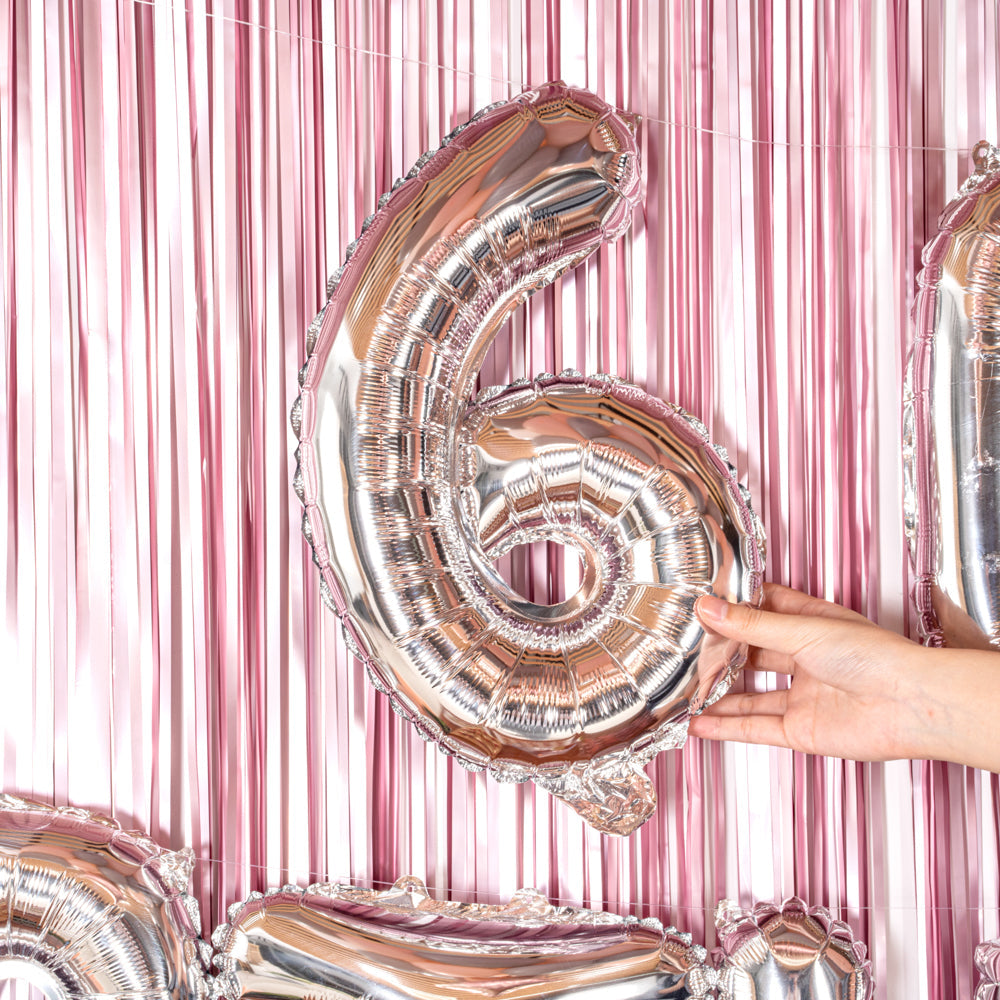 Balloonify Silver Mylar Number 6 Balloon - 16" - 1 count box