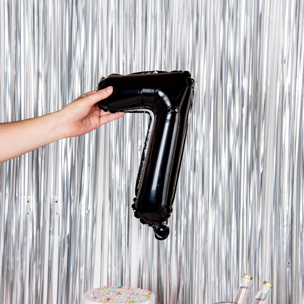 Balloonify Black Mylar Number 7 Balloon - 16" - 1 count box