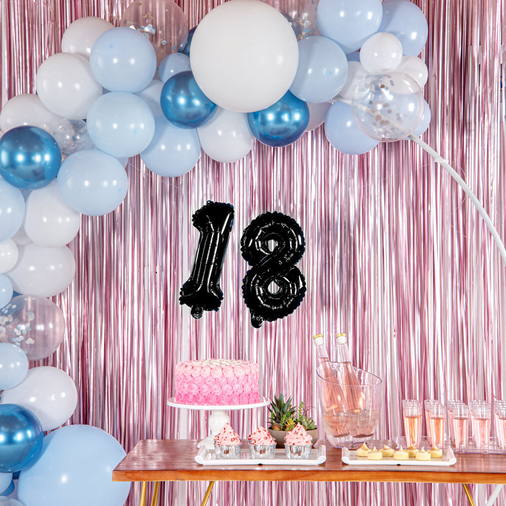 Balloonify Black Mylar Number 8 Balloon - 16" - 1 count box