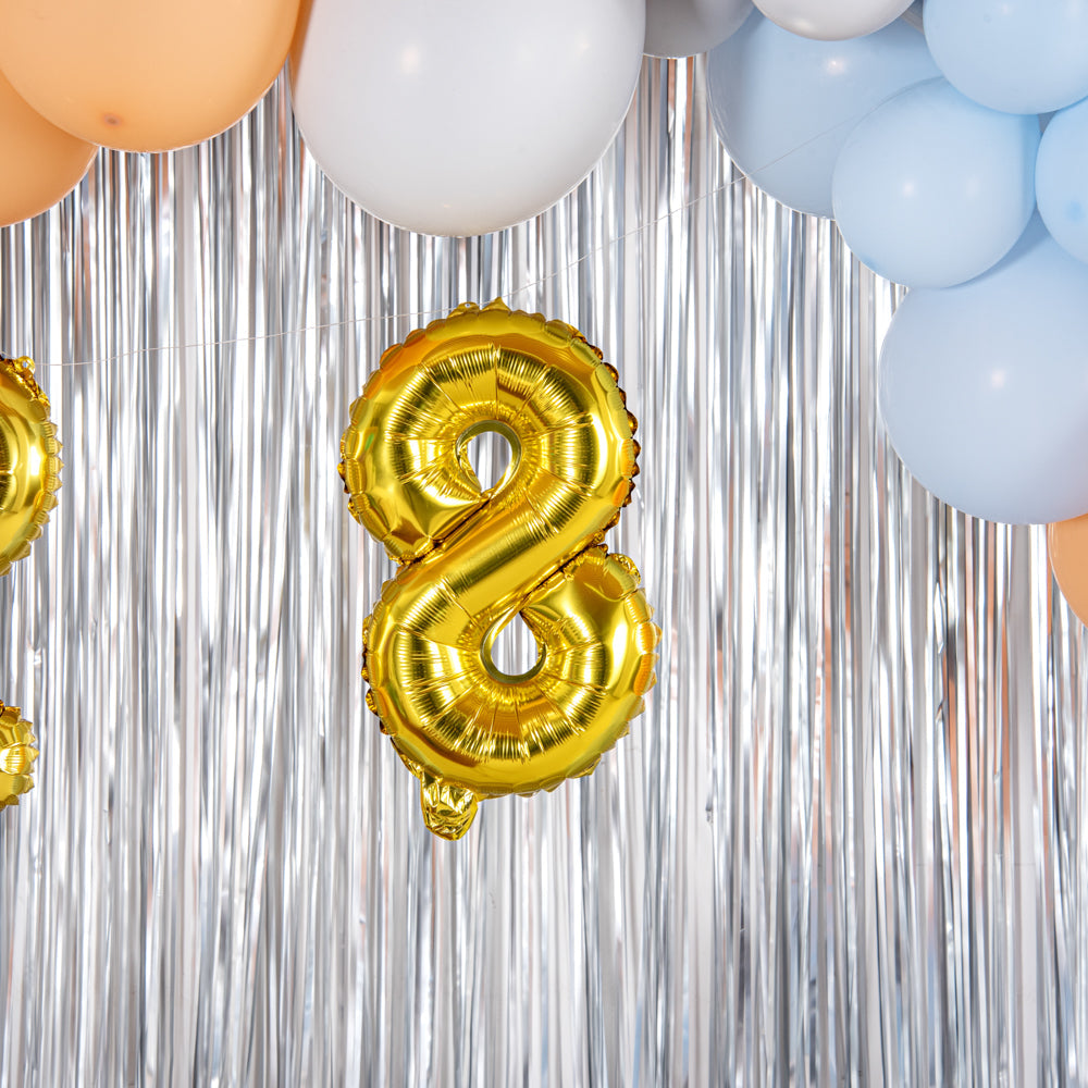 Balloonify Gold Mylar Number 8 Balloon - 16" - 1 count box