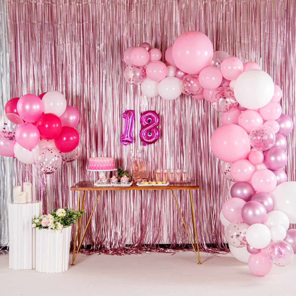 Balloonify Pink Mylar Number 8 Balloon - 16" - 1 count box