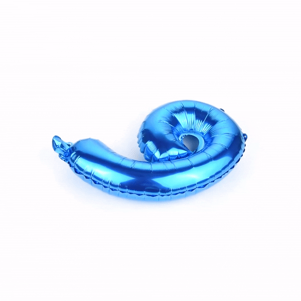 Balloonify Blue Mylar Number 9 Balloon - 16" - 1 count box