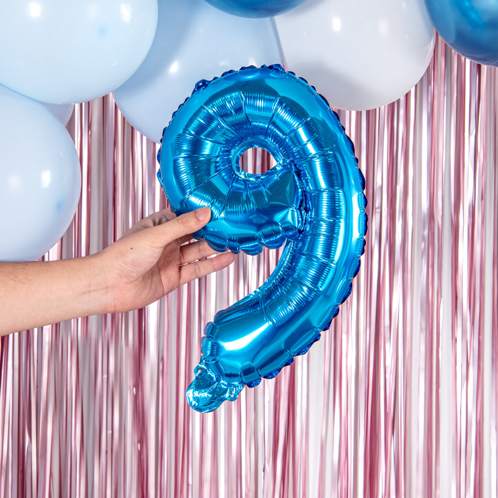 Balloonify Blue Mylar Number 9 Balloon - 16" - 1 count box