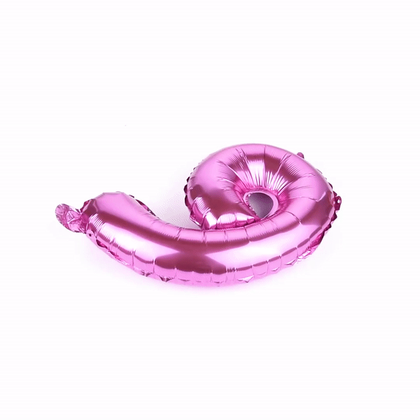Balloonify Pink Mylar Number 9 Balloon - 16" - 1 count box