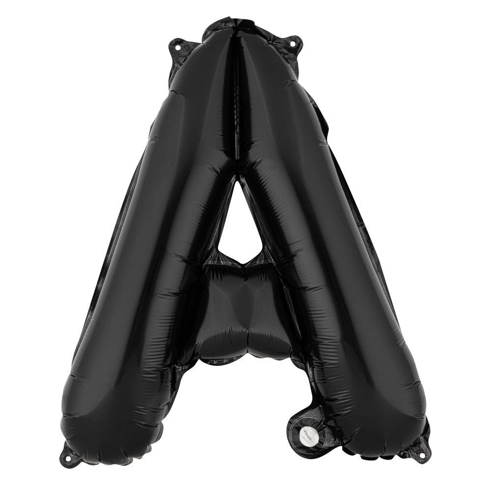 Balloonify Black Mylar Letter A Balloon - 16" - 1 count box