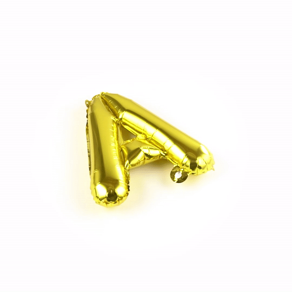 Balloonify Gold Mylar Letter A Balloon - 16" - 1 count box