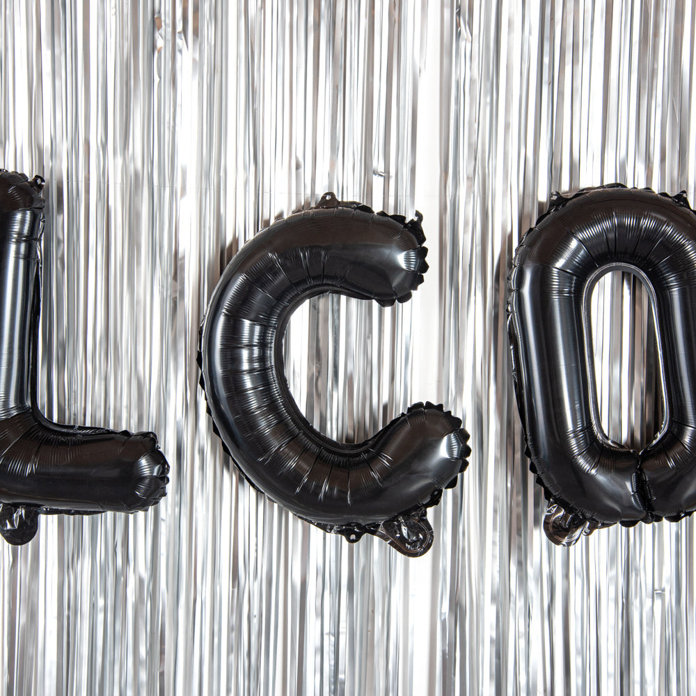 Balloonify Black Mylar Letter C Balloon - 16" - 1 count box