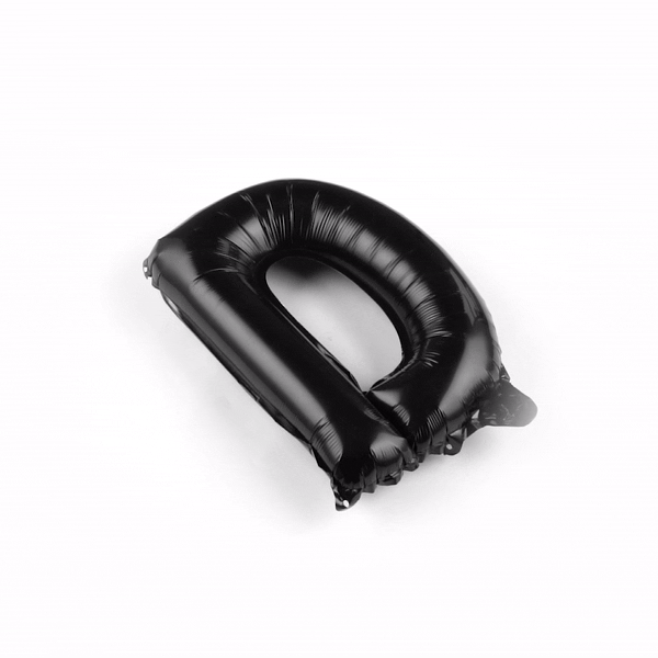 Balloonify Black Mylar Letter D Balloon - 16" - 1 count box