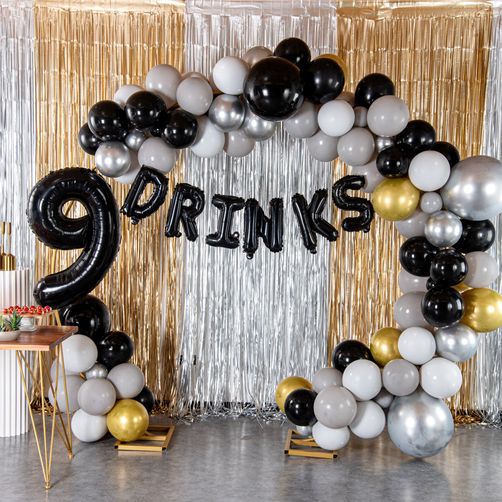 Balloonify Black Mylar Letter D Balloon - 16" - 1 count box