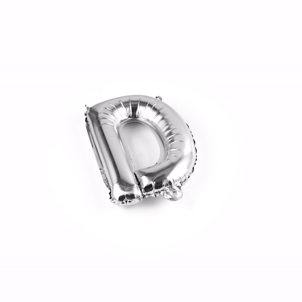 Balloonify Silver Mylar Letter D Balloon - 16" - 1 count box