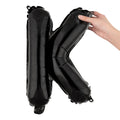 Balloonify Black Mylar Letter K Balloon - 16" - 1 count box