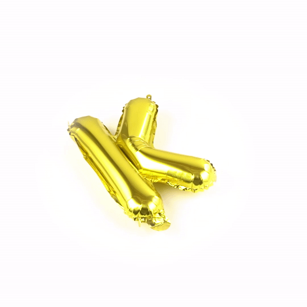 Balloonify Gold Mylar Letter K Balloon - 16" - 1 count box