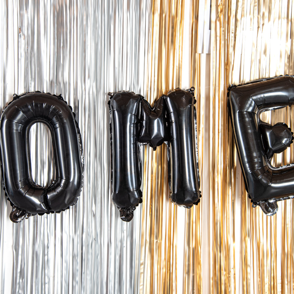 Balloonify Black Mylar Letter M Balloon - 16" - 1 count box