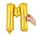 Balloonify Gold Mylar Letter M Balloon - 16" - 1 count box