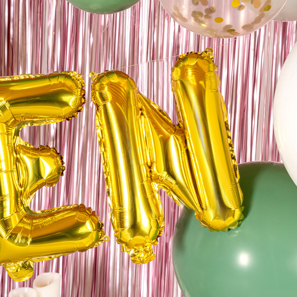 Balloonify Gold Mylar Letter N Balloon - 16" - 1 count box