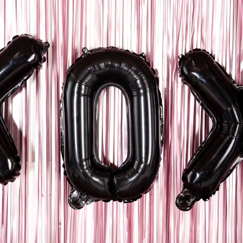 Balloonify Black Mylar Letter O Balloon - 16" - 1 count box