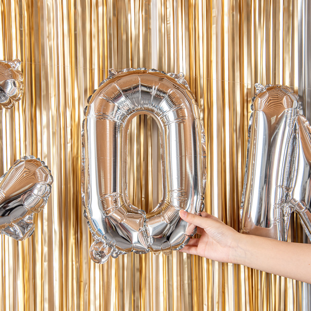 Balloonify Silver Mylar Letter O Balloon - 16" - 1 count box