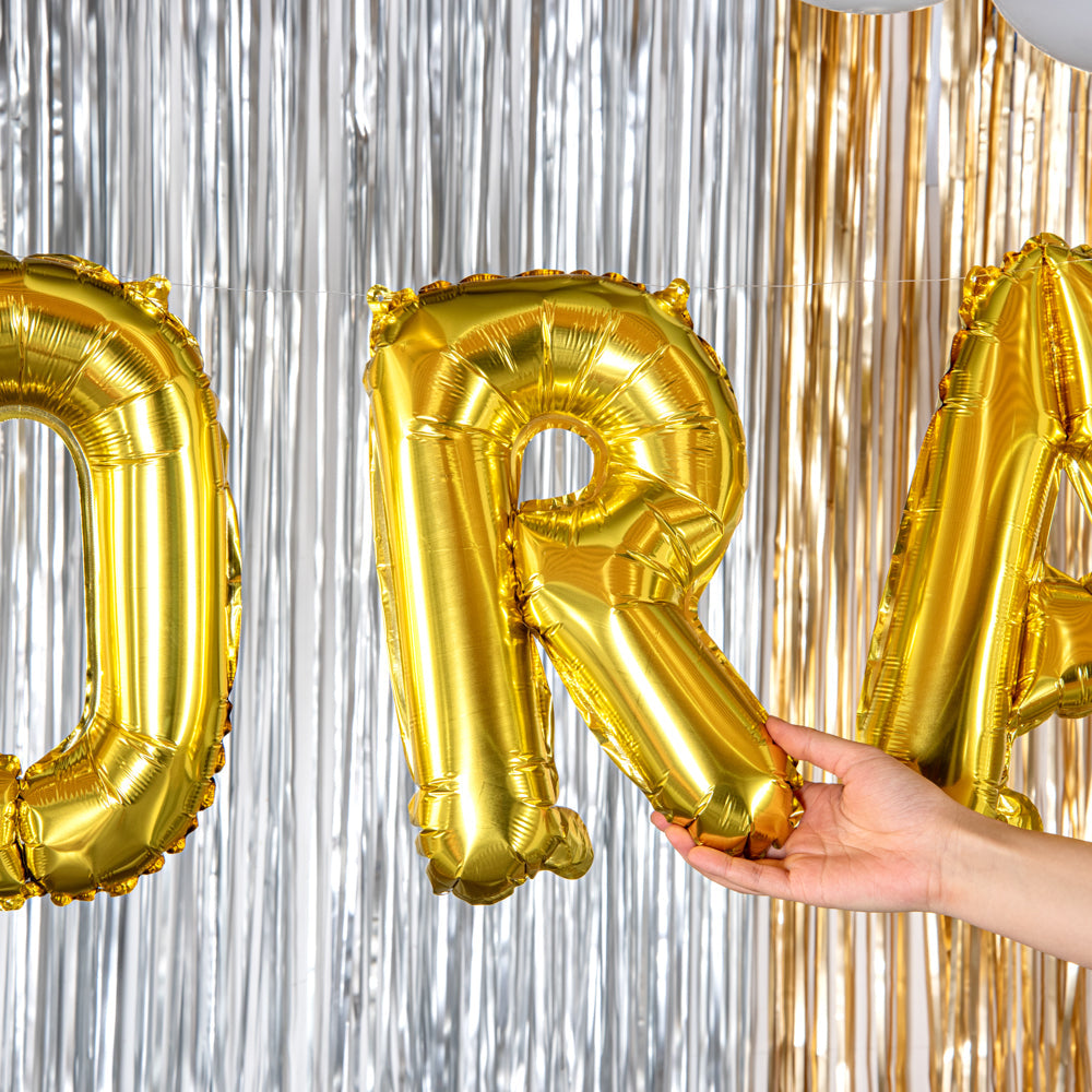 Balloonify Gold Mylar Letter R Balloon - 16" - 1 count box