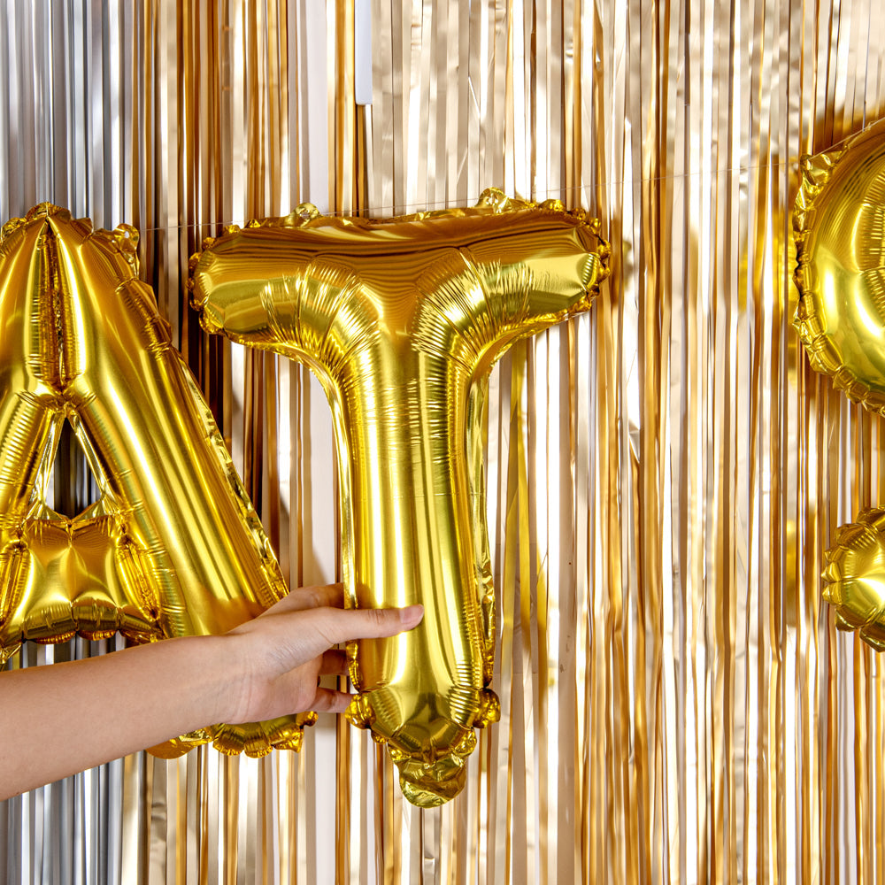 Balloonify Gold Mylar Letter T Balloon - 16" - 1 count box