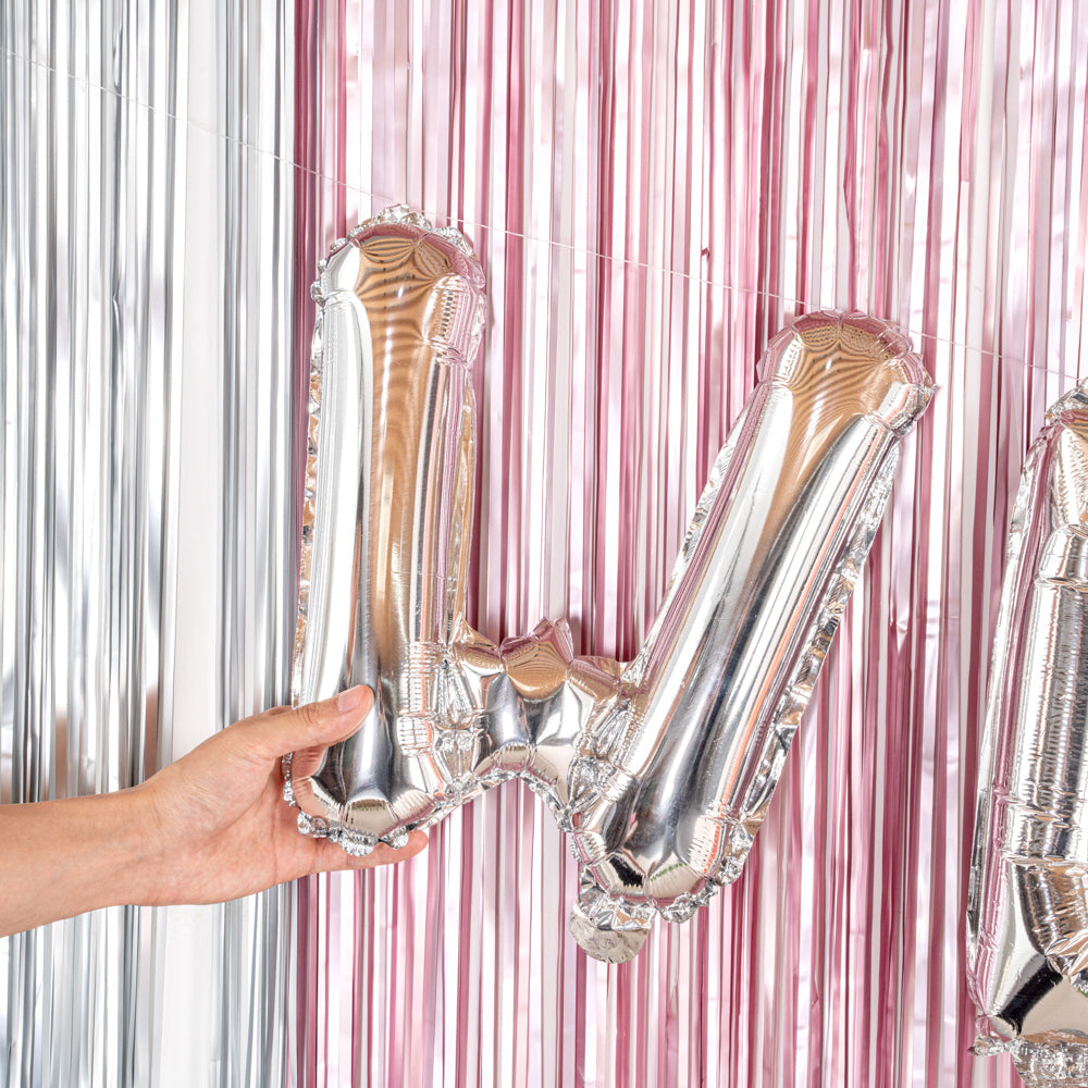 Balloonify Silver Mylar Letter W Balloon - 16" - 1 count box