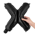 Balloonify Black Mylar Letter X Balloon - 16" - 1 count box