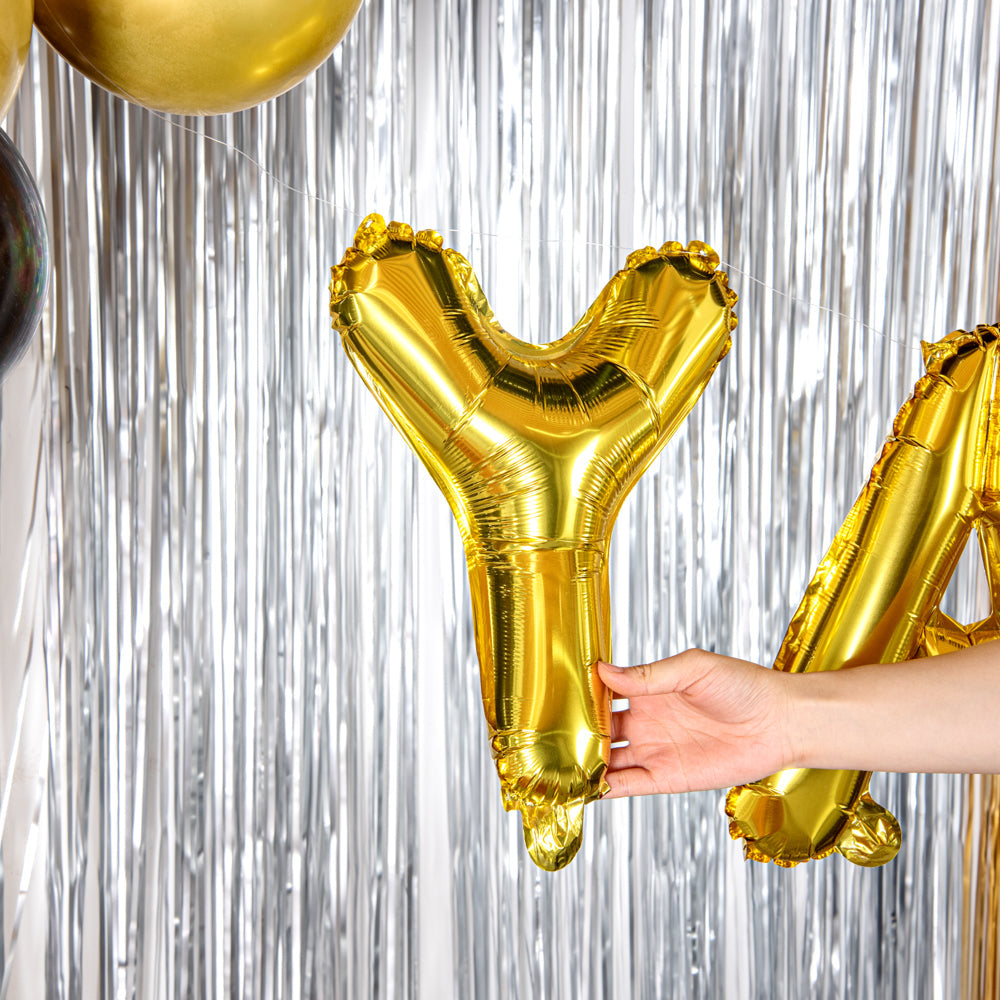 Balloonify Gold Mylar Letter Y Balloon - 16" - 1 count box