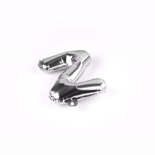 Balloonify Silver Mylar Letter Z Balloon - 16" - 1 count box