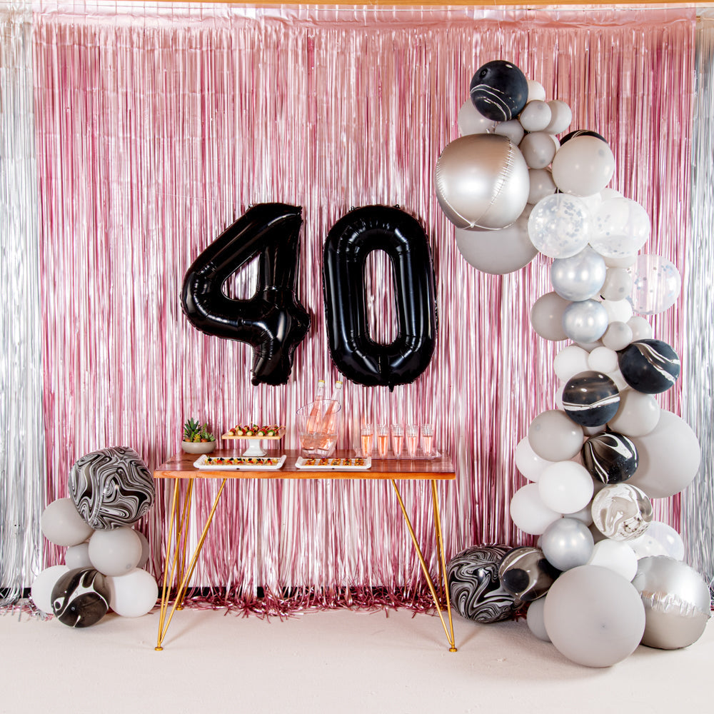Balloonify Black Mylar Number 0 Balloon - 40" - 1 count box