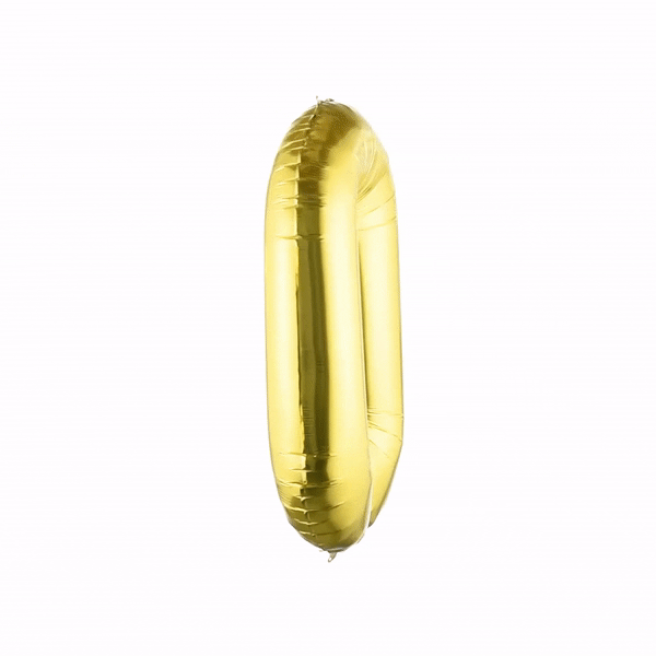 Balloonify Gold Mylar Number 0 Balloon - 40" - 1 count box