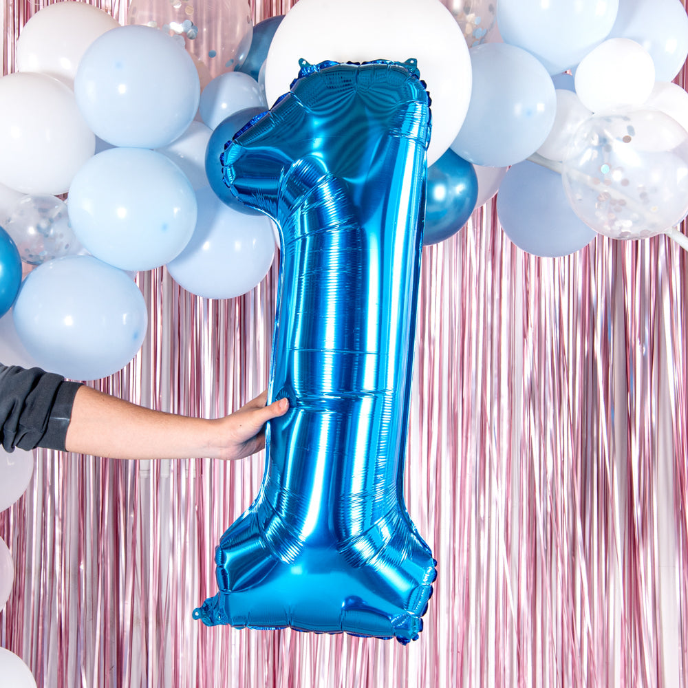 Balloonify Blue Mylar Number 1 Balloon - 40" - 1 count box