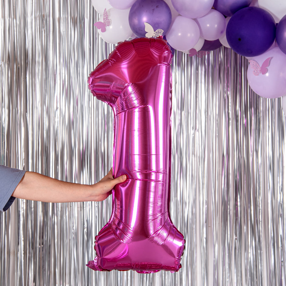 Balloonify Pink Mylar Number 1 Balloon - 40" - 1 count box