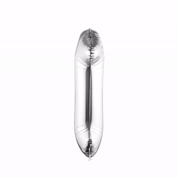 Balloonify Silver Mylar Number 1 Balloon - 40" - 1 count box