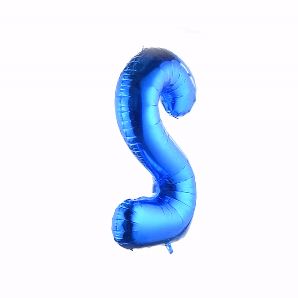 Balloonify Blue Mylar Number 2 Balloon - 40" - 1 count box