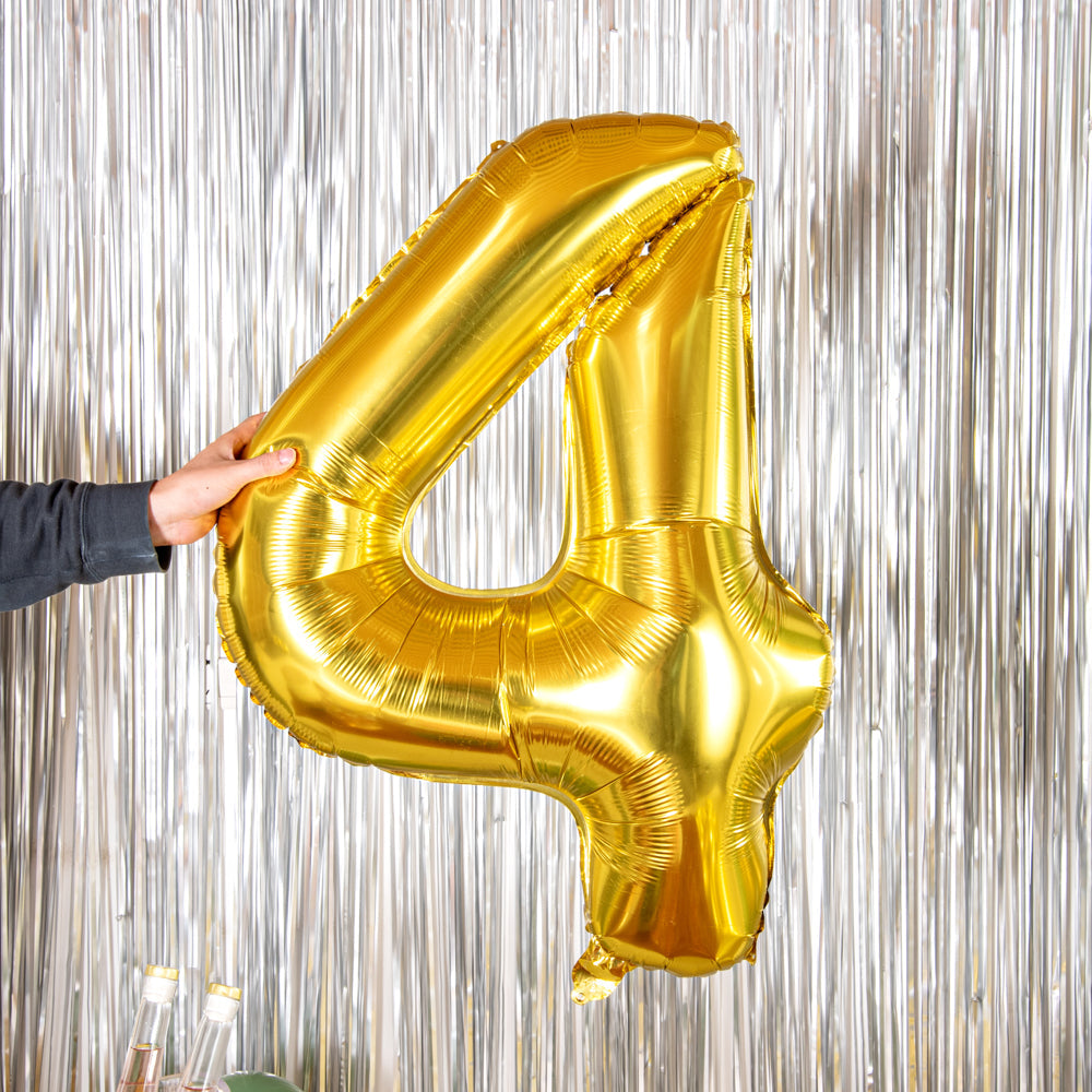 Balloonify Gold Mylar Number 4 Balloon - 40" - 1 count box